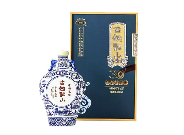 石家庄黄酒回收古越龙山黄酒千福花雕三十年陈酿绍兴花雕酒500ml礼盒装