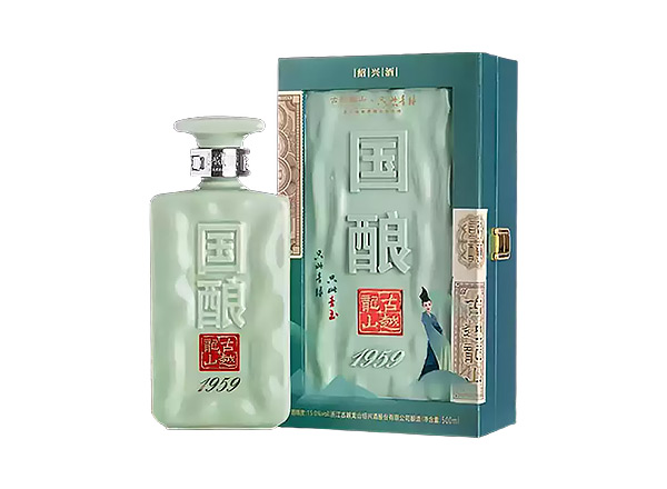 石家庄古越龙山黄酒回收国酿1959青玉只此青绿联名款二十年陈酿黄酒礼盒