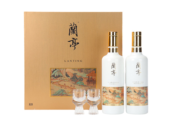 石家庄会稽山兰亭黄酒回收国潮兰亭500ml*2礼盒装