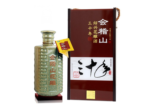 石家庄会稽山黄酒回收会稽山三十年绍兴花雕酒30年木盒装2.5L黄酒